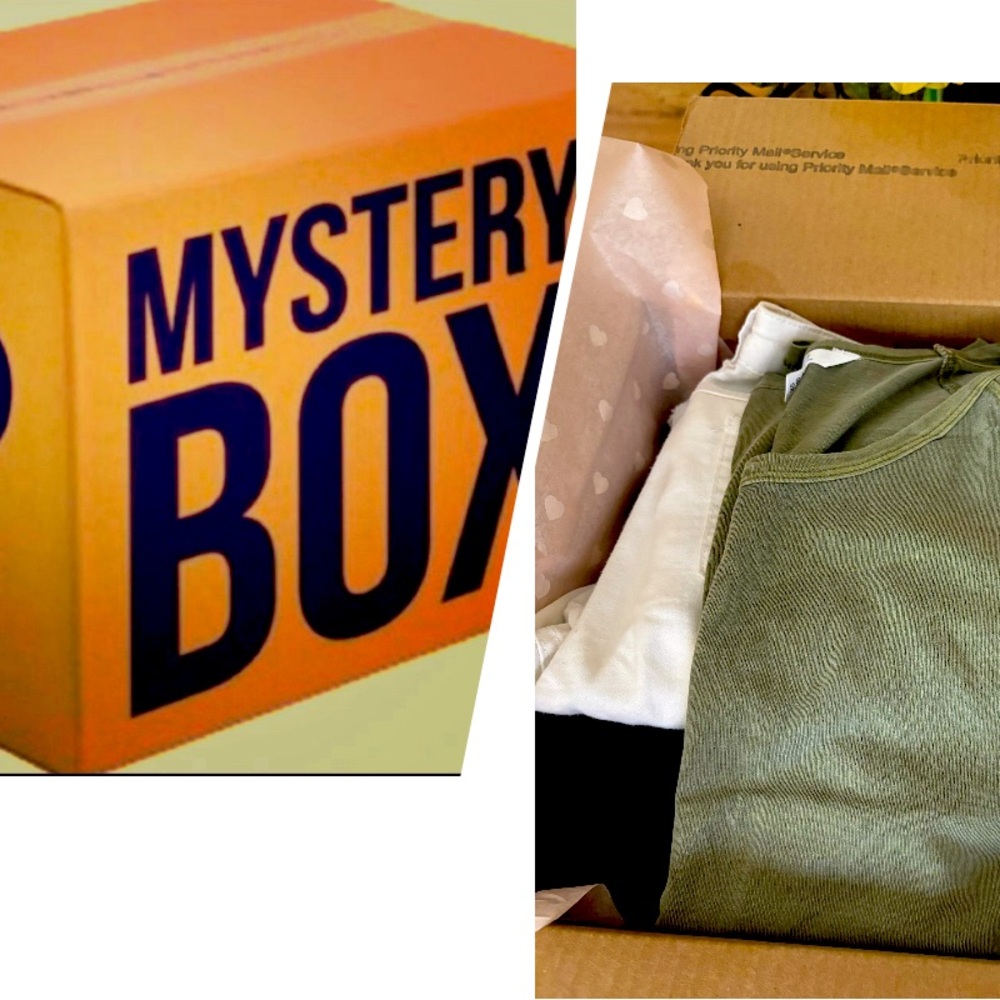 MYSTERY BOX WOMENS SIZE XS/S CLOTHING 8 Pc BUNDLE FOR RESALE Or SELF MB35 5 Lb
